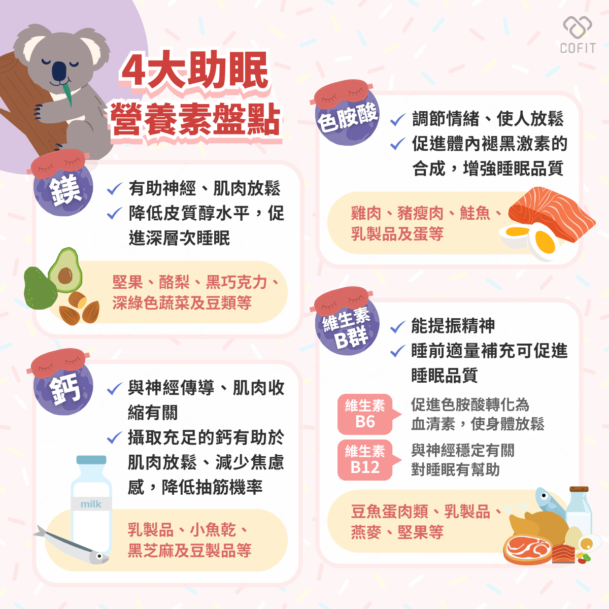 4大助眠營養素盤點