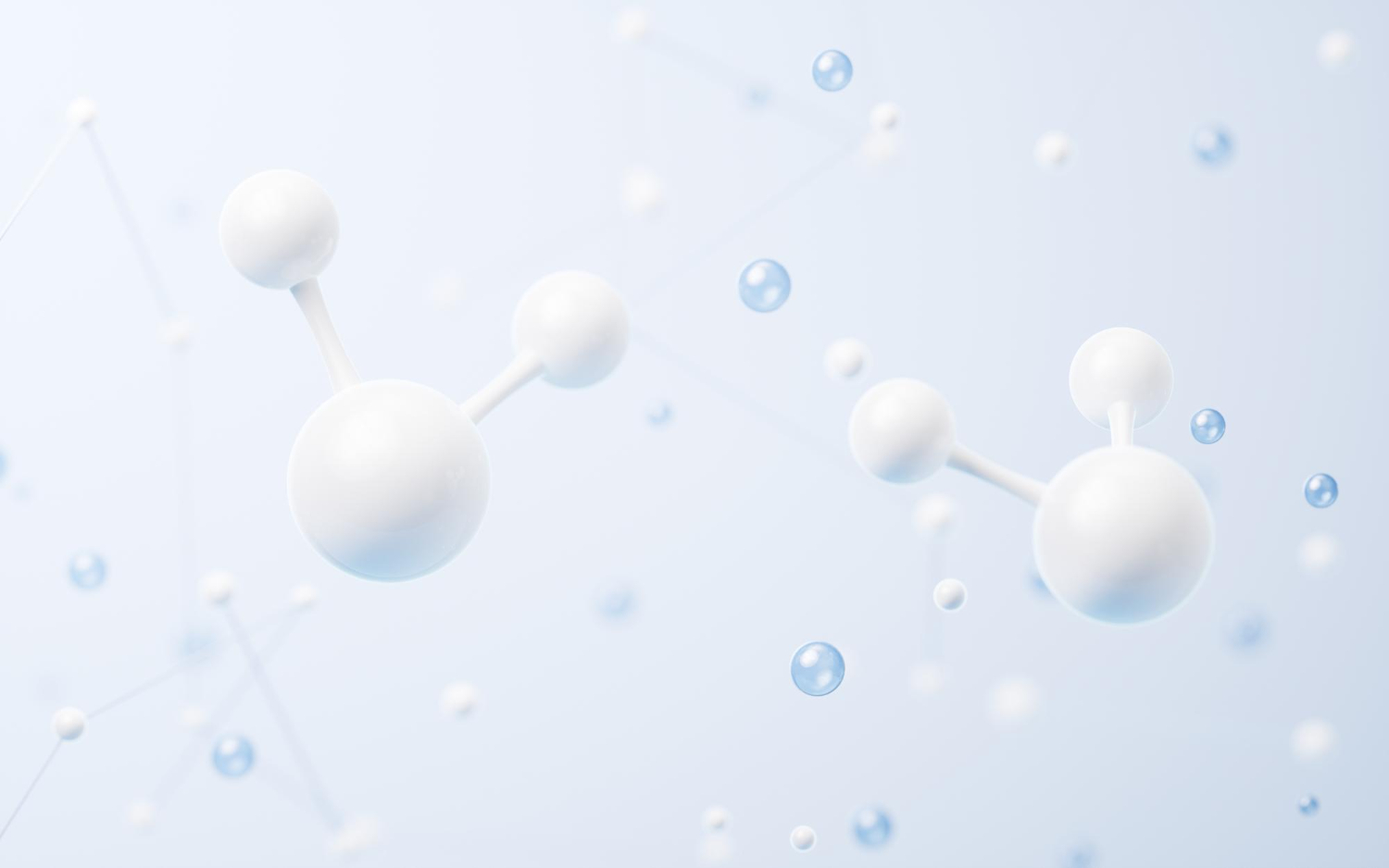 Molecule with biology concept background 3d