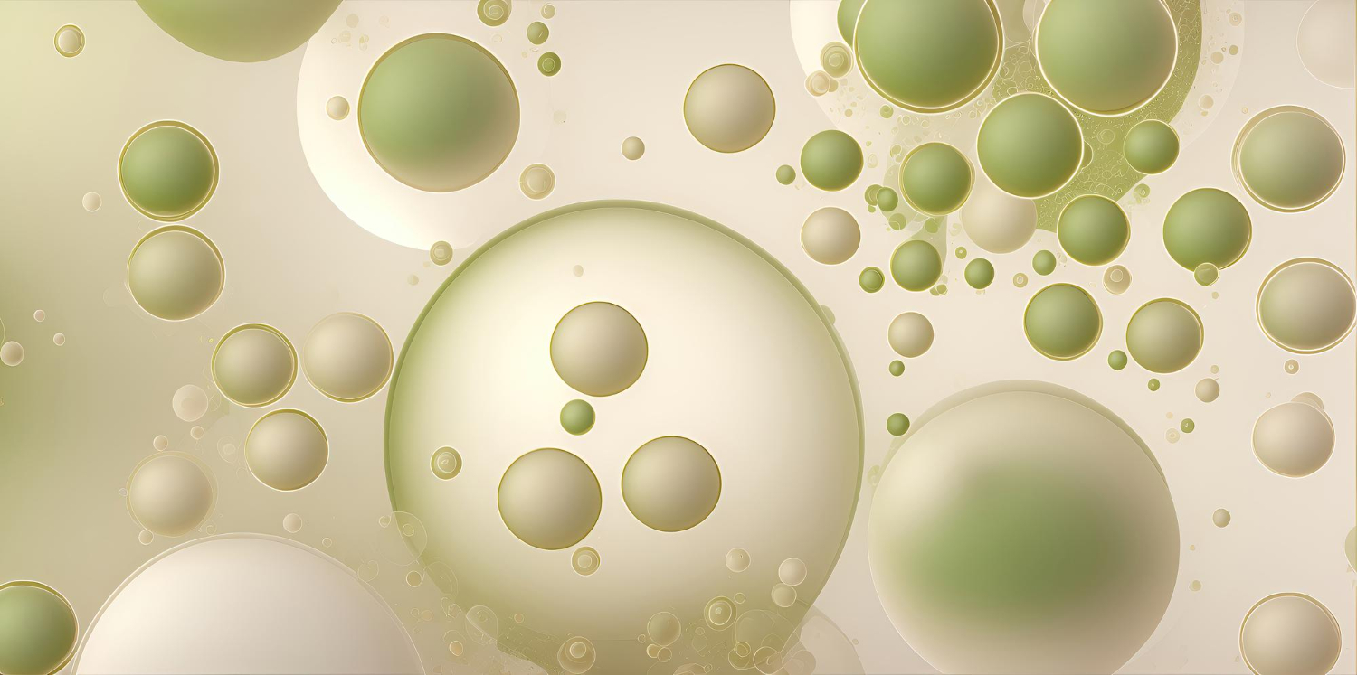 Background of bubbles or balloons of different sizes in multicolored colors
