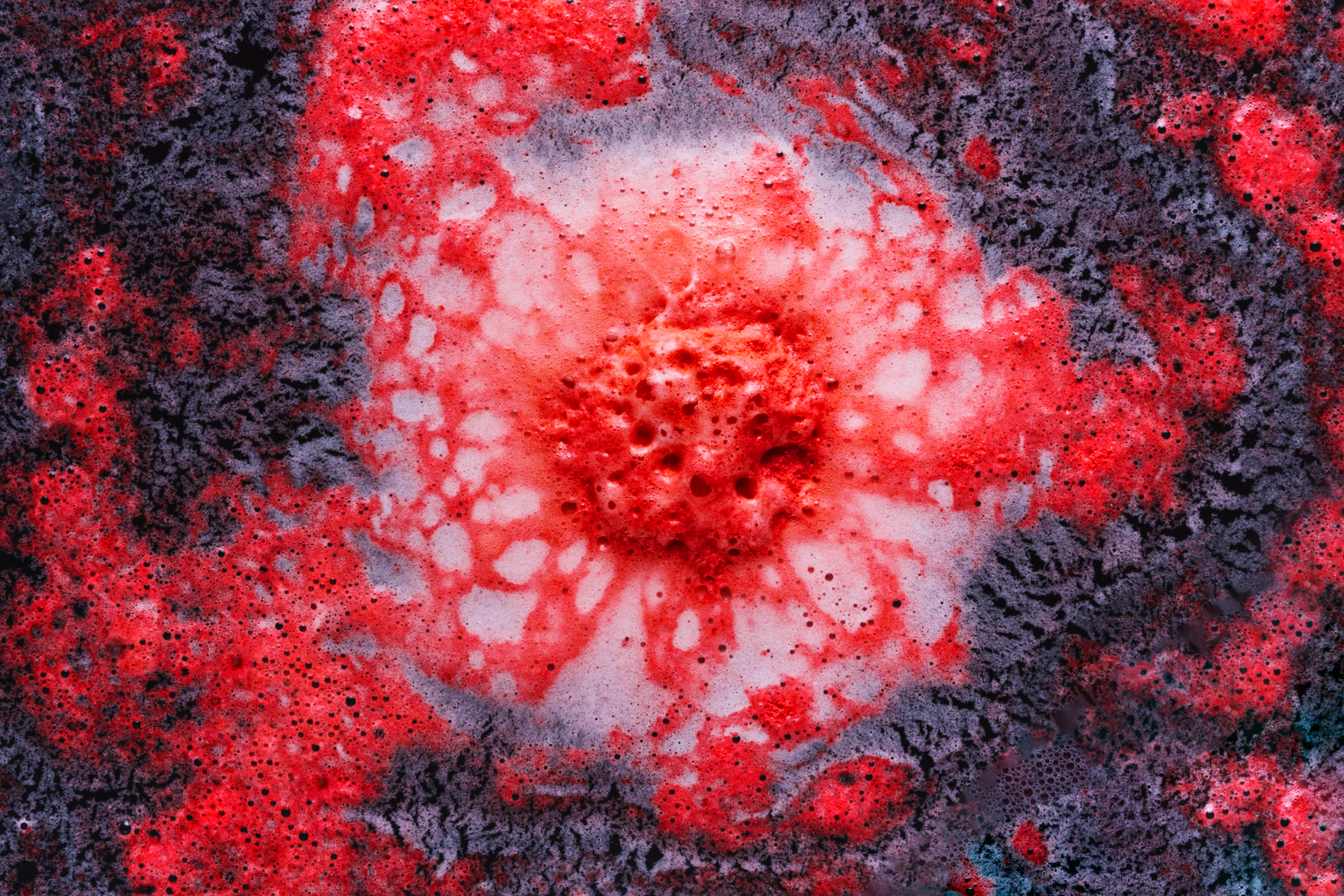 Close-up red foam