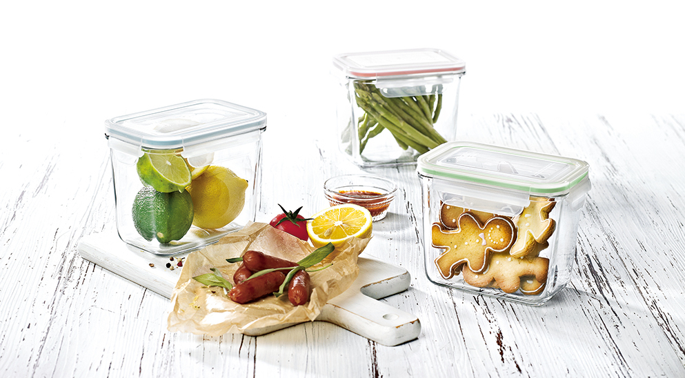 Glasslock冰箱／廚櫃收納保鮮罐三入組(1020ml)