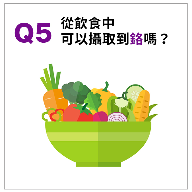 從飲食中可以攝取到鉻嗎？