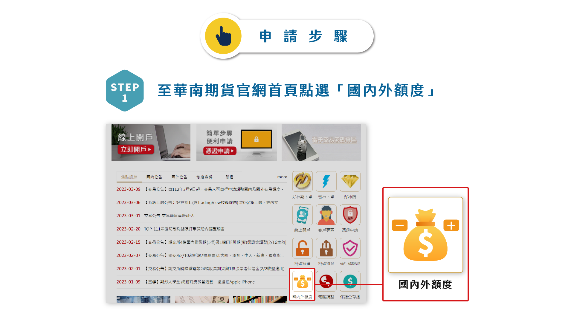 華南期貨｜國內及國外交易額度調整