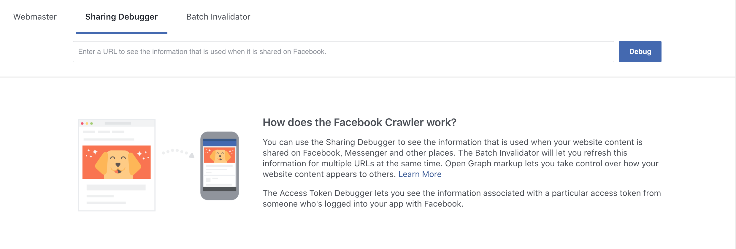可以透過Facebook Developer工具中的 Sharing Debugger更新網頁縮圖。