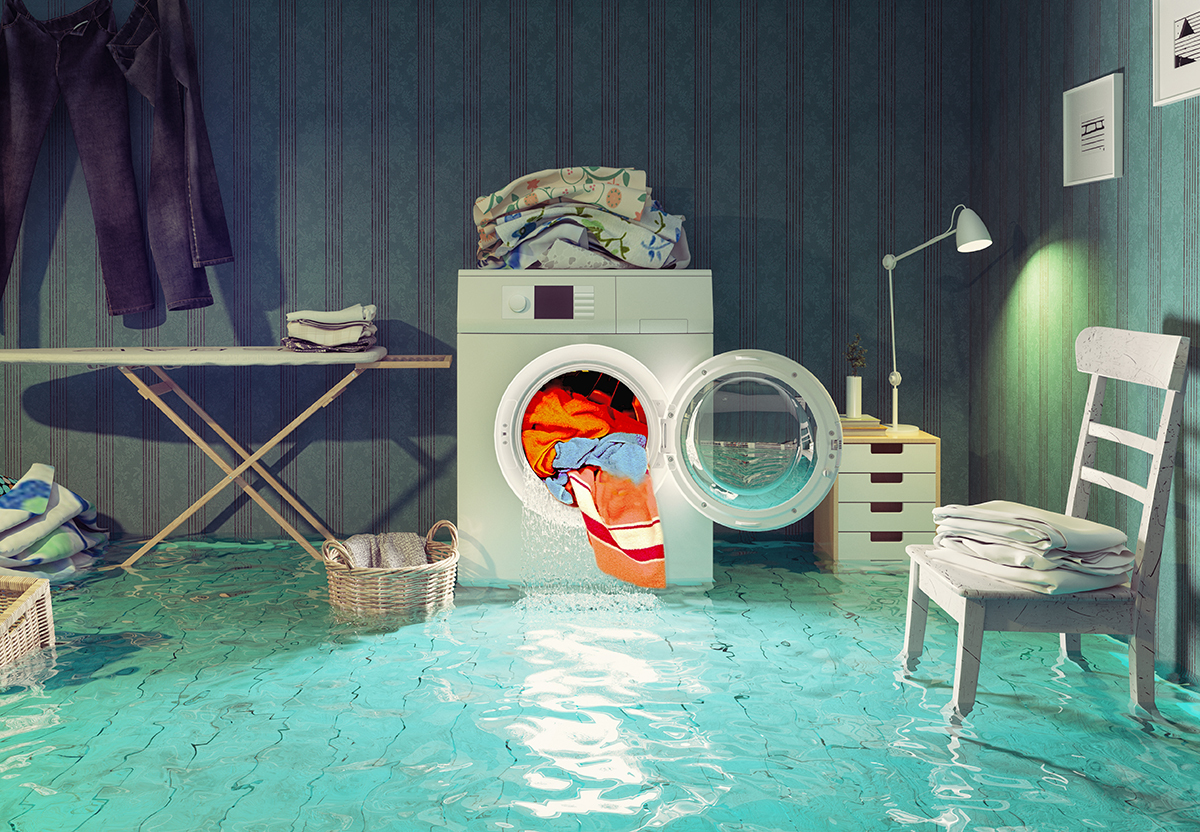 容易淹水的洗衣間，也需要安裝水位偵測器。