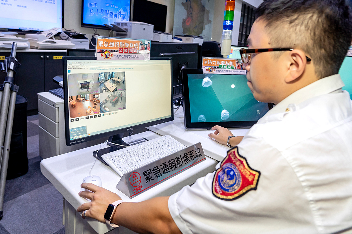 由立偉電子設計的「119火災緊急通報影像系統」，目前已於新北市消防局119中心建置使用。