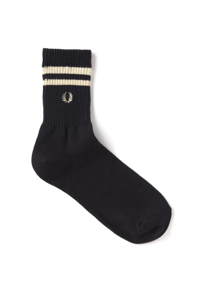FRED PERRY
F19805 雙滾邊中筒襪