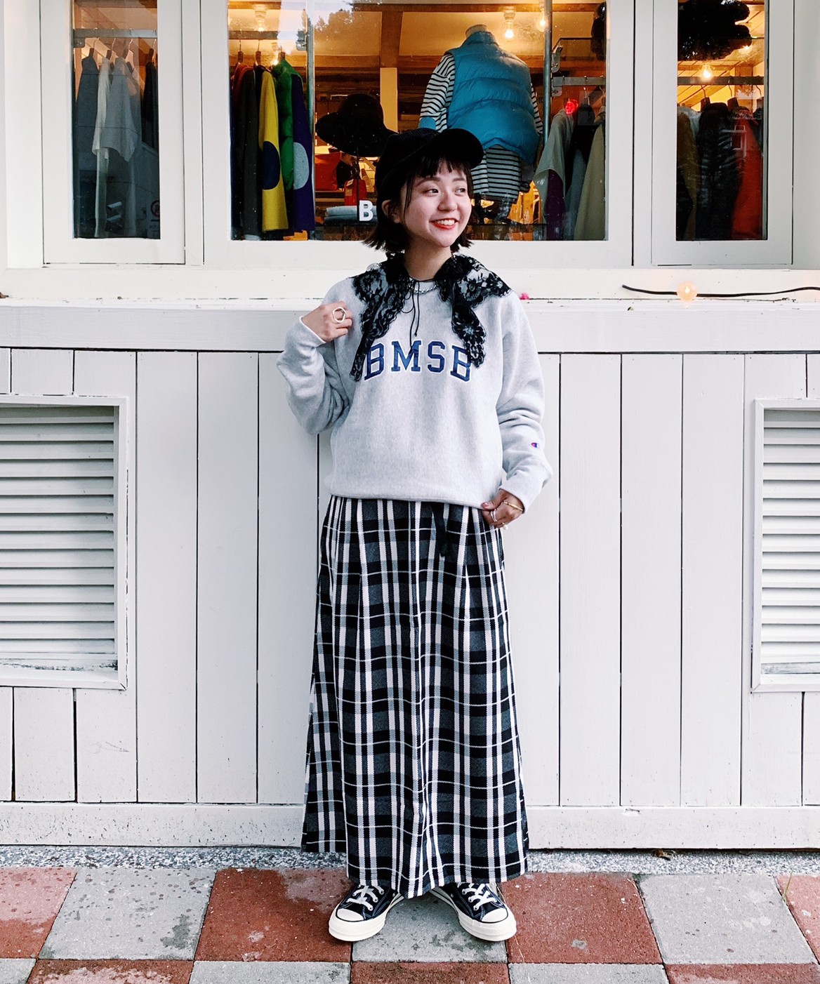 GRAMICCI × BEAMS BOY
格紋長裙