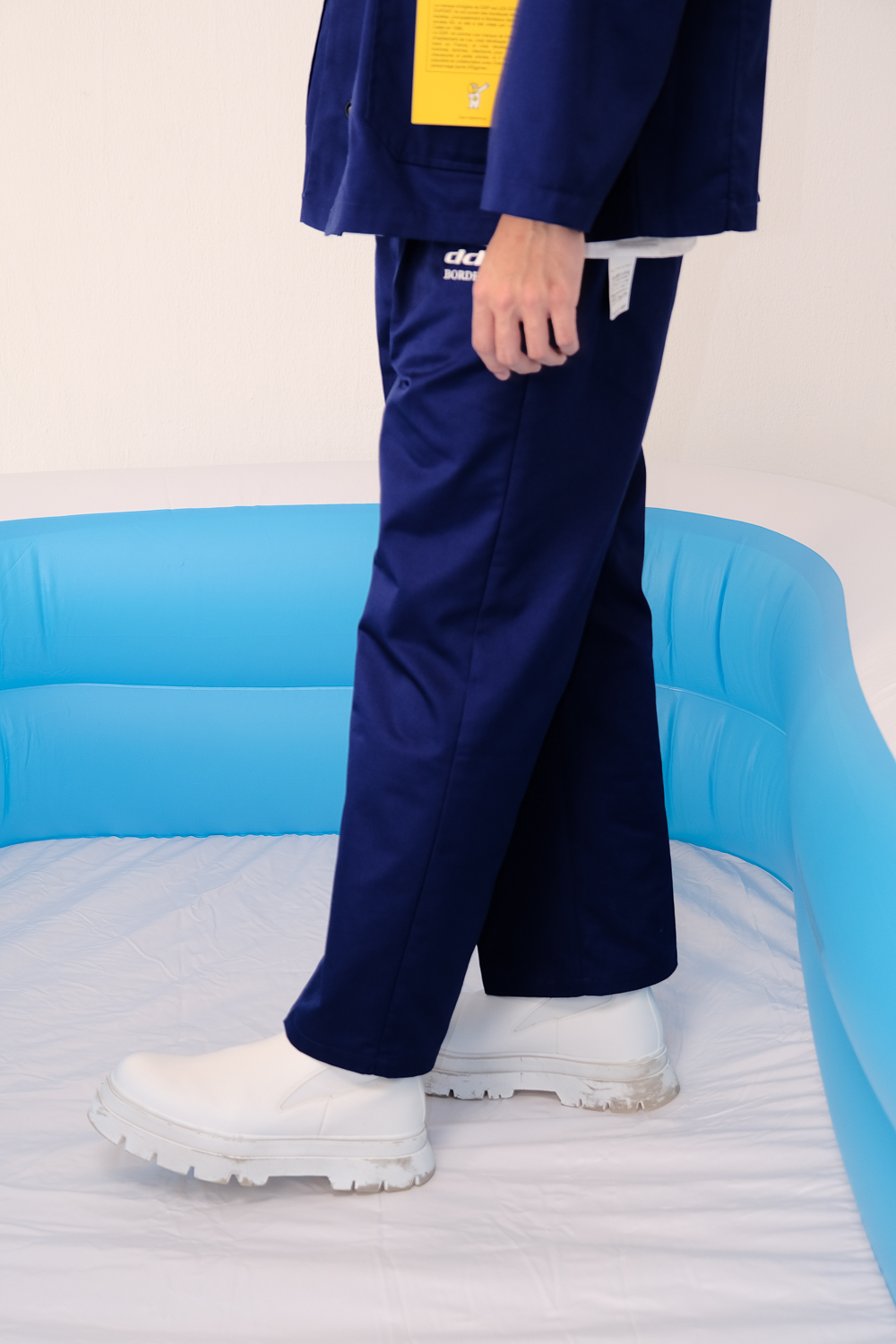DDP 前打褶滑板寬褲