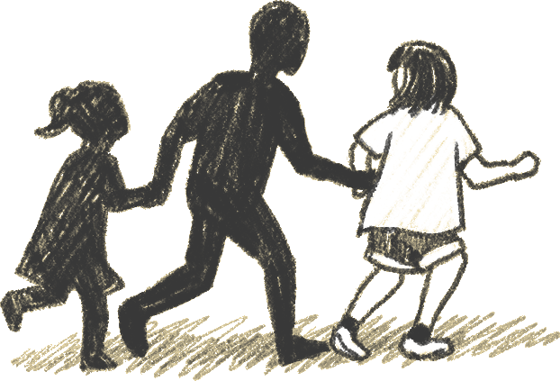 一起玩耍的表兄弟姐妹