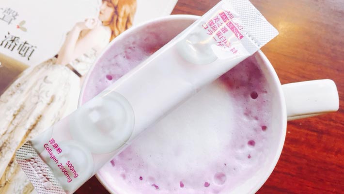 珍珠粉沖泡牛奶
