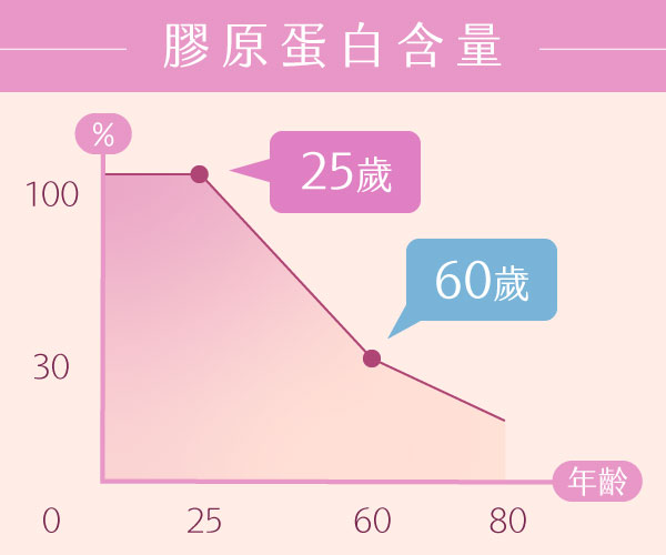 膠原蛋白流失率圖表