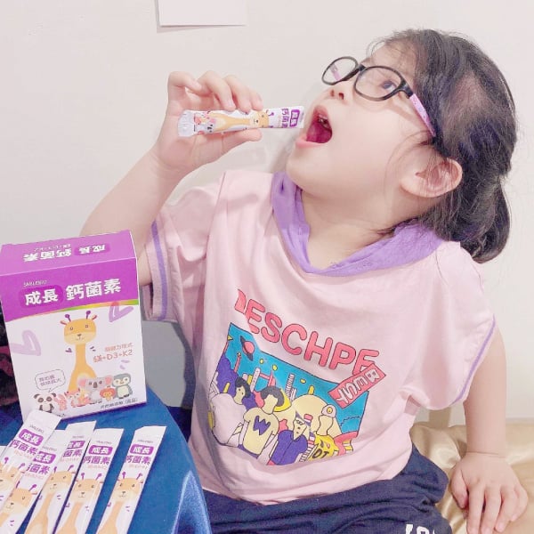 幼童補鈣推薦成長鈣菌素每日1包輕鬆補微米鈣酸鈣100mg