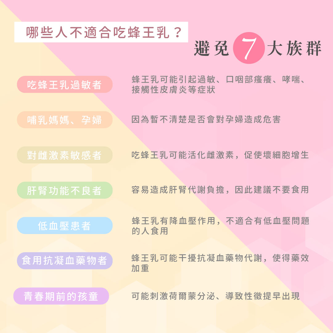 哪些人不適合吃蜂王乳？7大族群應避免！