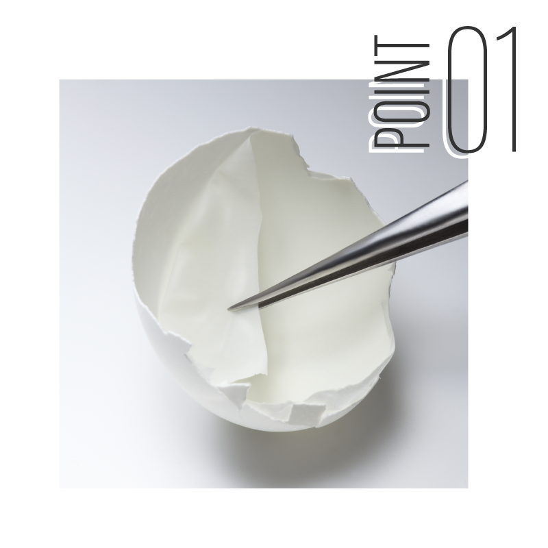 蛋殼膜萃取含膠原蛋白、彈力蛋白有助皮膚美容