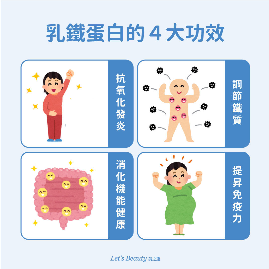 乳鐵蛋白4個重要功效好處圖鑑