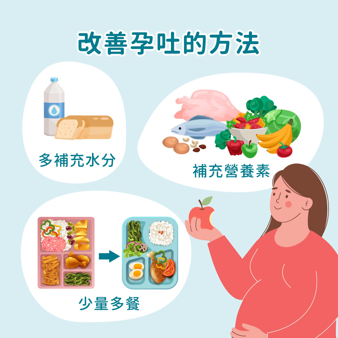 改善孕吐的3個方法:水分、營養素、少量多餐