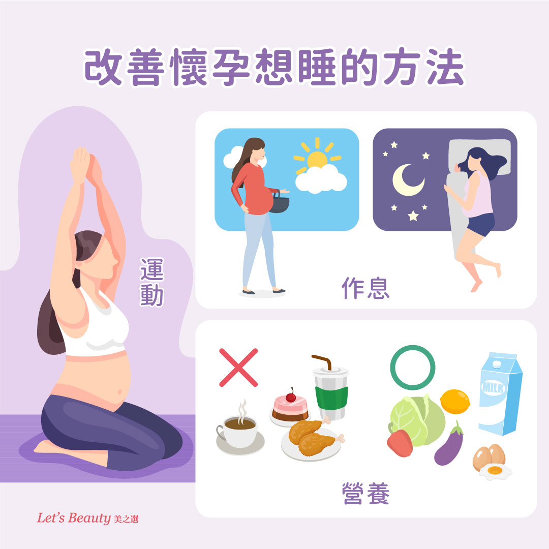改善懷孕想睡，增進睡眠品質與活力的三種做法