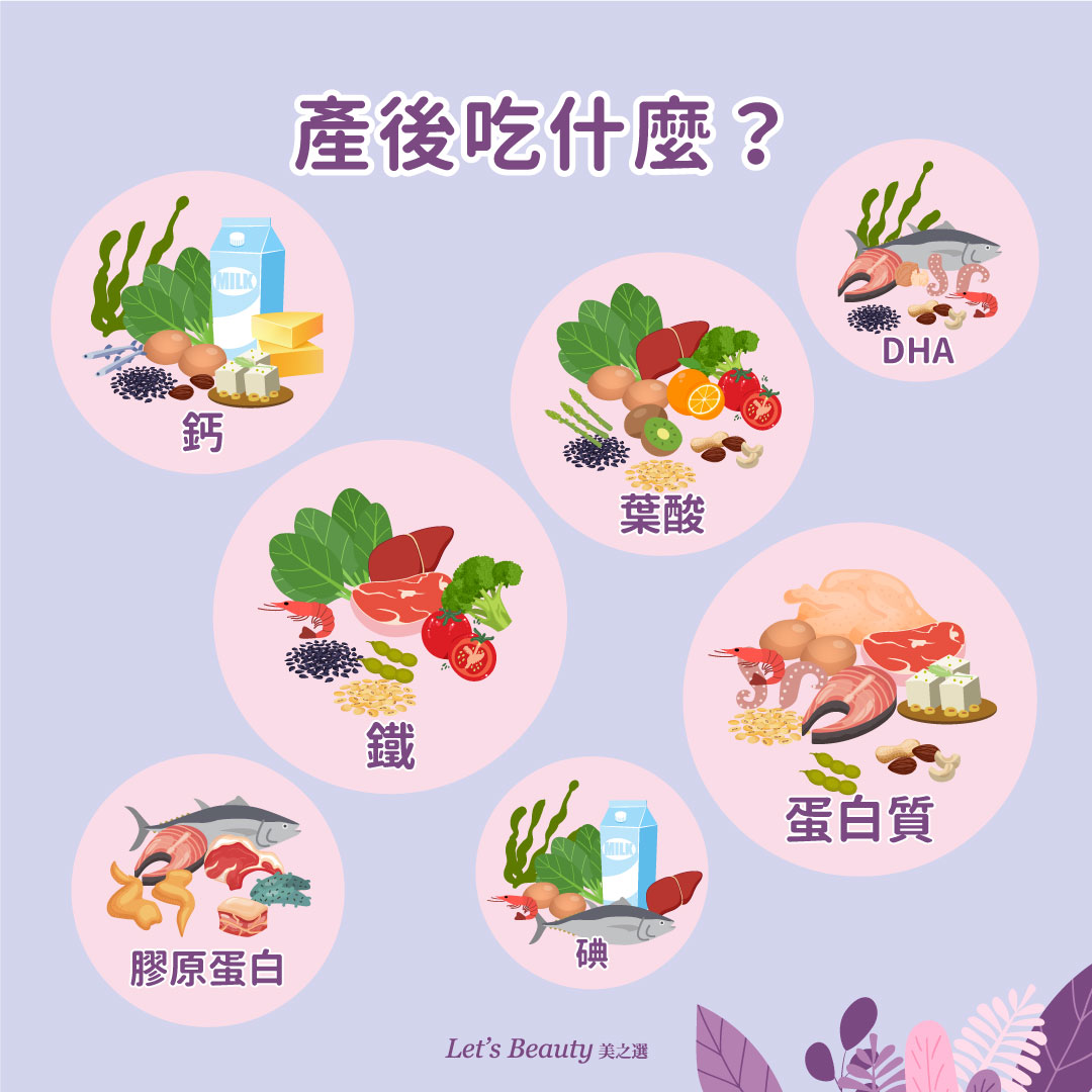 產後吃什麼：營養食物推薦圖鑑