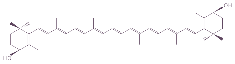游離型葉黃素分子結構圖