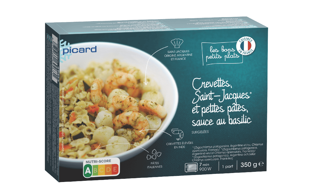 Picard 青醬鮮蝦干貝蝴蝶麵