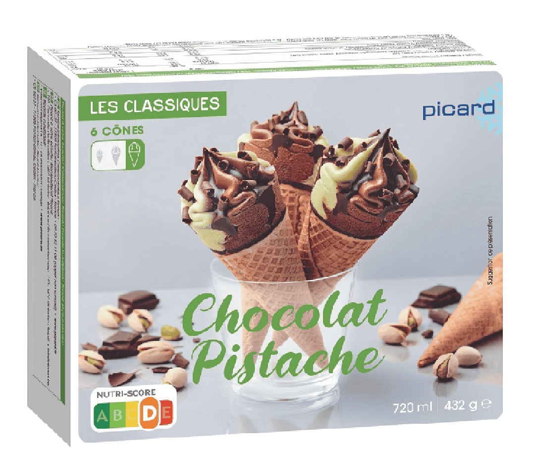 Picard 巧克力開心果甜心筒