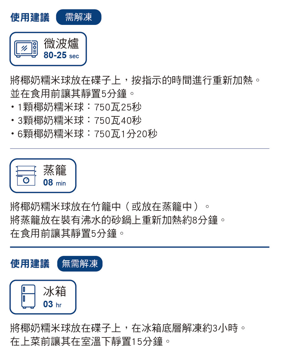Picard 椰奶糯米球 使用建議