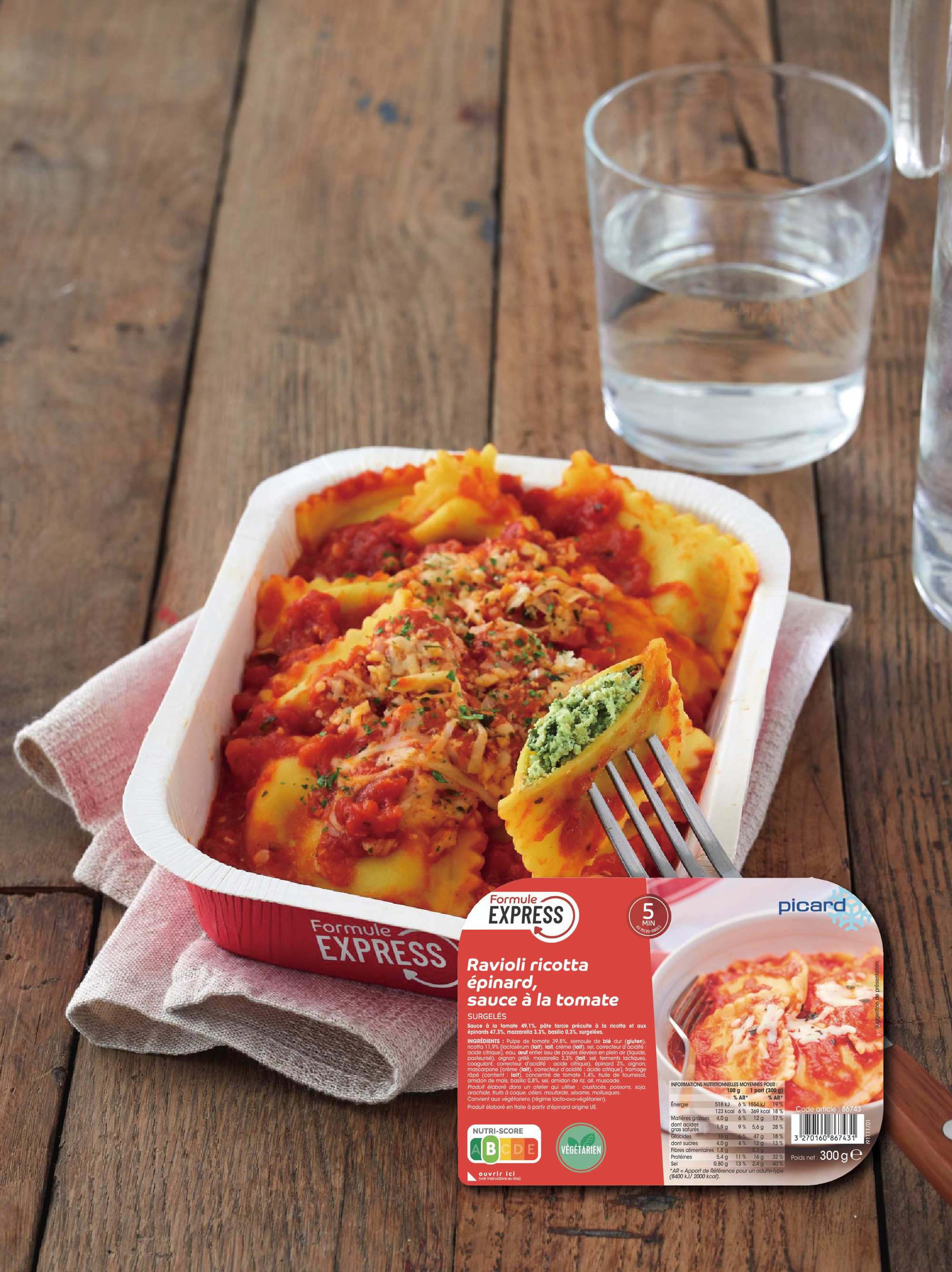 商品圖片 Picard 菠菜番茄醬起司餃 (300g)