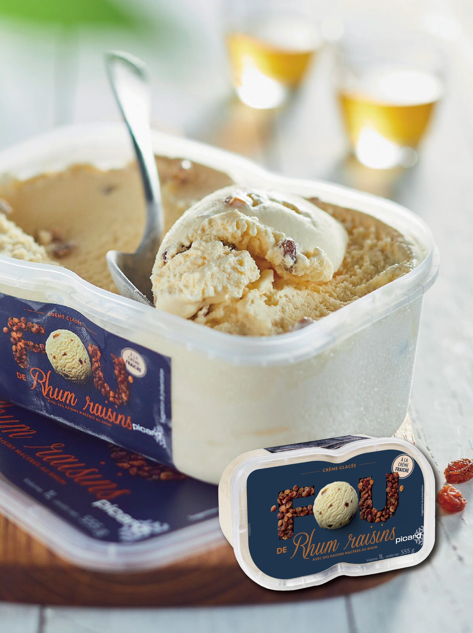 商品圖片 Picard 葡萄蘭姆冰淇淋 (1L)