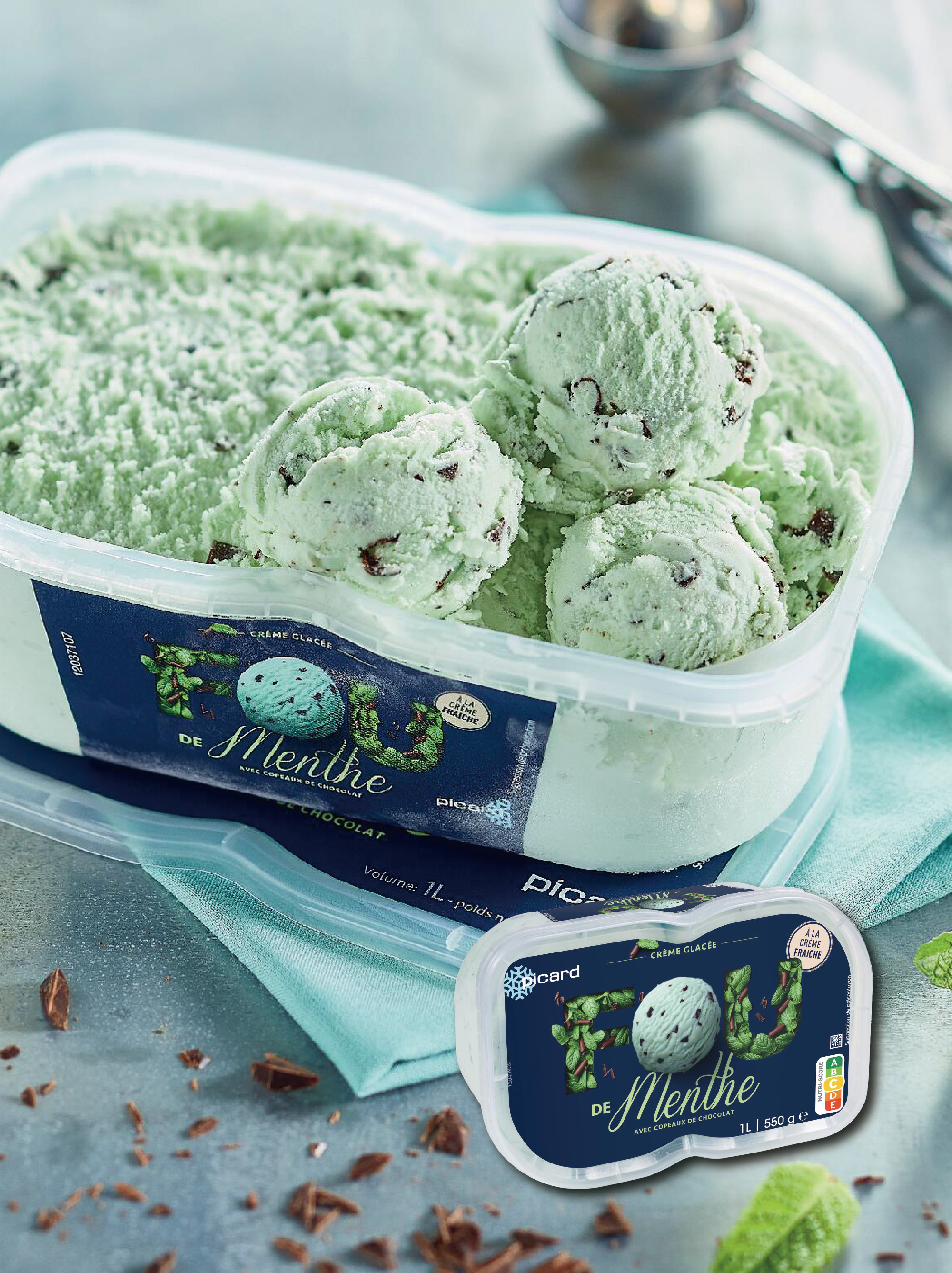 商品圖片 Picard 薄荷可可脆片冰淇淋 (1L)