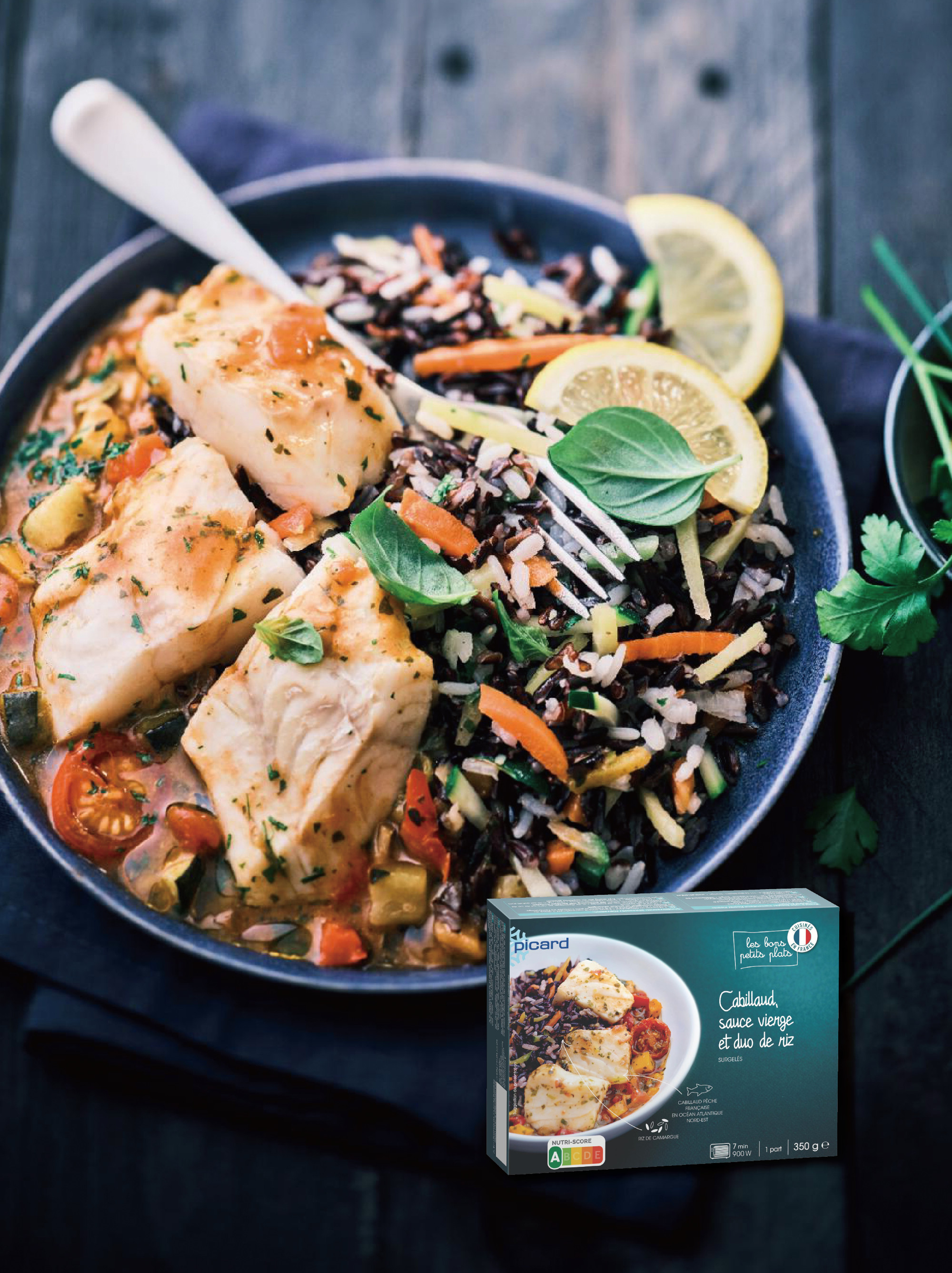 商品圖片 Picard 鱈魚蔬菜黑白米 (350g)