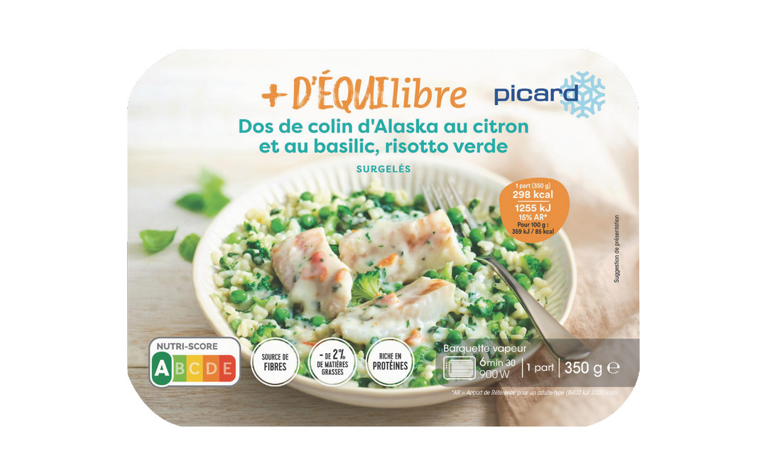 Picard 鱈魚柳佐檸檬羅勒青醬燉飯