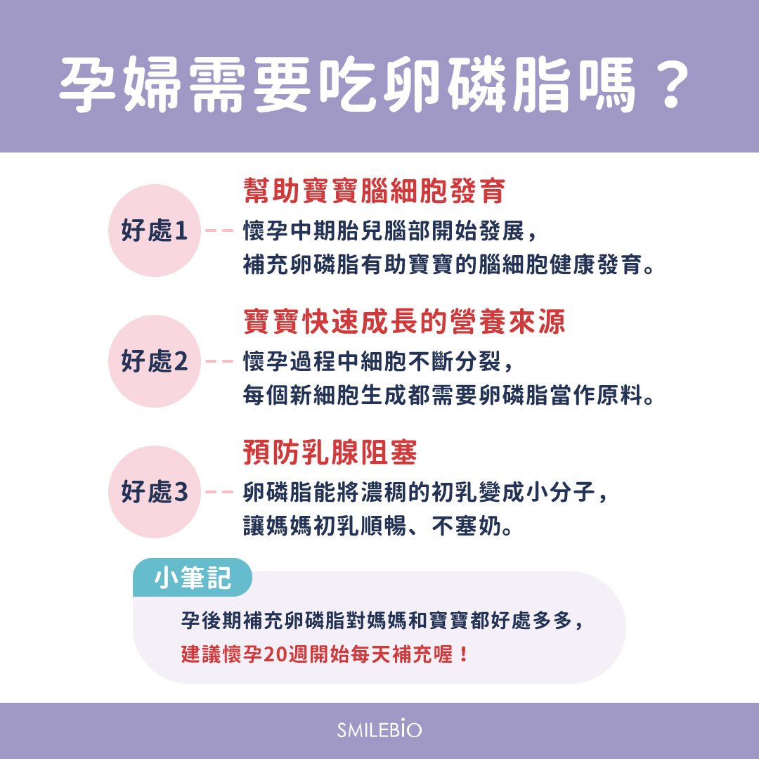 懷孕吃卵磷脂的好處功效說明圖